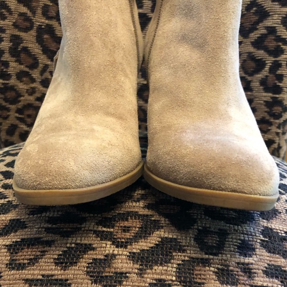 Franco Sarto L-Delancy Suede Ankle Boot - Mushroom, Size 9 - Picture 4 of 8